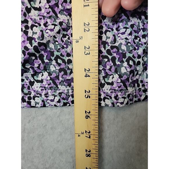 Kerrits Breeze Ice Fil Purple Floral Equestrian Tank Top Women's Large Stretch - Picture 10 of 14